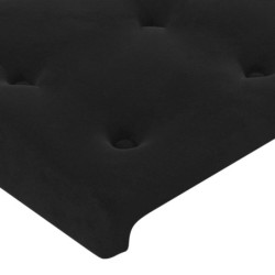 Bettgestell mit Kopfteil Schwarz 140x200 cm Samt