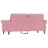 2-Sitzer-Sofa Rosa 140 cm Samt