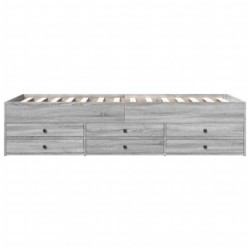 Tagesbett mit Schubladen Grau Sonoma 75x190 cm Holzwerkstoff
