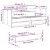 Tagesbett mit Schubladen Grau Sonoma 90x190 cm Holzwerkstoff