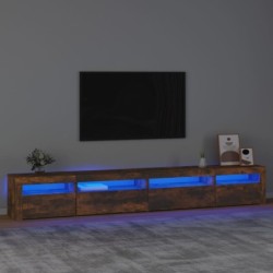 TV-Schrank mit LED-Leuchten Räuchereiche 270x35x40 cm