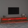 TV-Schrank mit LED-Leuchten Räuchereiche 270x35x40 cm