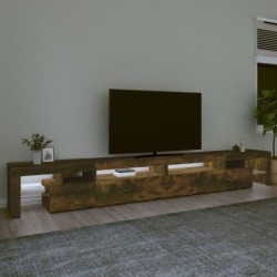 TV-Schrank mit LED-Leuchten Räuchereiche 290x36,5x40 cm