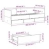 Tagesbett mit Schubladen Grau Sonoma 90x190 cm Holzwerkstoff