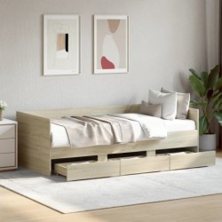 Tagesbett mit Schubladen Sonoma-Eiche 90x200 cm Holzwerkstoff