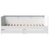 Tagesbett mit Schubladen Weiß 75x190 cm Holzwerkstoff