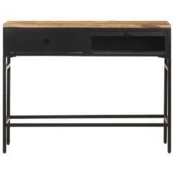 Sideboard 100x35x77 cm Raues Mango-Massivholz