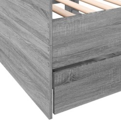 Tagesbett mit Schubladen Grau Sonoma 75x190 cm Holzwerkstoff