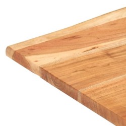 Bistrotisch mit Baumkanten 80x80x75 cm Akazie Massivholz