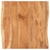 Bistrotisch mit Baumkanten 80x80x75 cm Akazie Massivholz