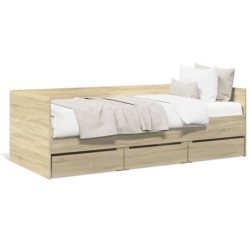 Tagesbett mit Schubladen Sonoma-Eiche 75x190 cm Holzwerkstoff