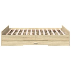 Bettgestell mit Schubladen Sonoma-Eiche 120x190cm Holzwerkstoff