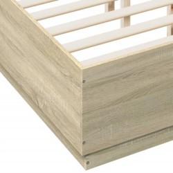 Bettgestell Sonoma-Eiche 120x190 cm Holzwerkstoff