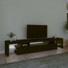 TV-Schrank mit LED-Leuchten Schwarz 215x36,5x40 cm