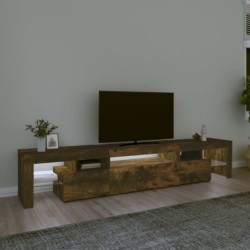 TV-Schrank mit LED-Leuchten Räuchereiche 215x36,5x40 cm