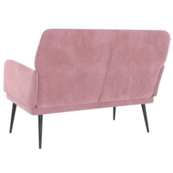 Sitzbank Rosa 108x79x79 cm Samt