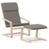 Relaxsessel mit Hocker Taupe Stoff