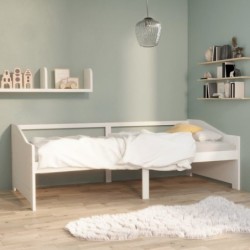 Tagesbett 3-Sitzer Weiß Massivholz Kiefer 90x200 cm