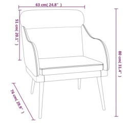 Sessel Gelb 63x76x80 cm Samt