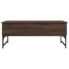 Couchtisch Braun Eichen-Optik 100x50x40 cm Holzwerkstoff Metall