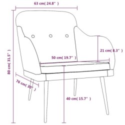 Sessel Dunkelgrün 63x76x80 cm Stoff