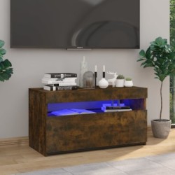 TV-Schrank mit LED-Leuchten Räuchereiche 75x35x40 cm