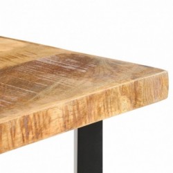 Bartisch 120x58x107 cm Raues Mangoholz