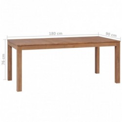 Esstisch Massivholz Teak Natürliches Finish 180x90x76 cm