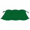 Schaukelstuhl mit Grünem Kissen Massivholz Teak