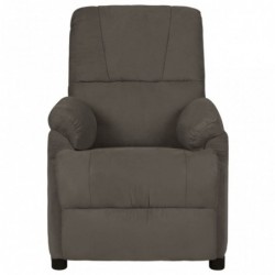 Massagesessel Dunkelgrau Wildleder-Optik