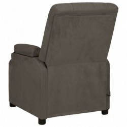 Massagesessel Dunkelgrau Wildleder-Optik