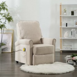 Massagesessel Cremeweiß Stoff