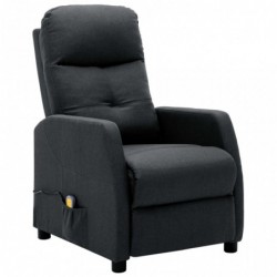 Massagesessel Dunkelgrau Stoff