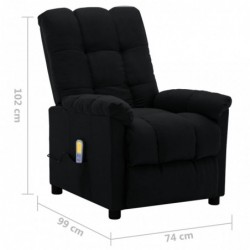 Elektrischer Massagesessel Schwarz Stoff