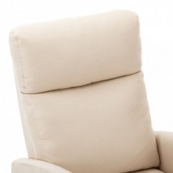 Elektrischer Massagesessel Creme Stoff