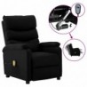 Elektrischer Massagesessel Schwarz Kunstleder