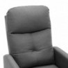 Elektrischer Massagesessel Hellgrau Stoff