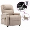 Elektrischer Massagesessel Creme Stoff