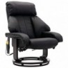 TV-Massagesessel Schwarz Kunstleder