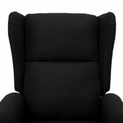 Massage-Aufstehsessel Schwarz Stoff