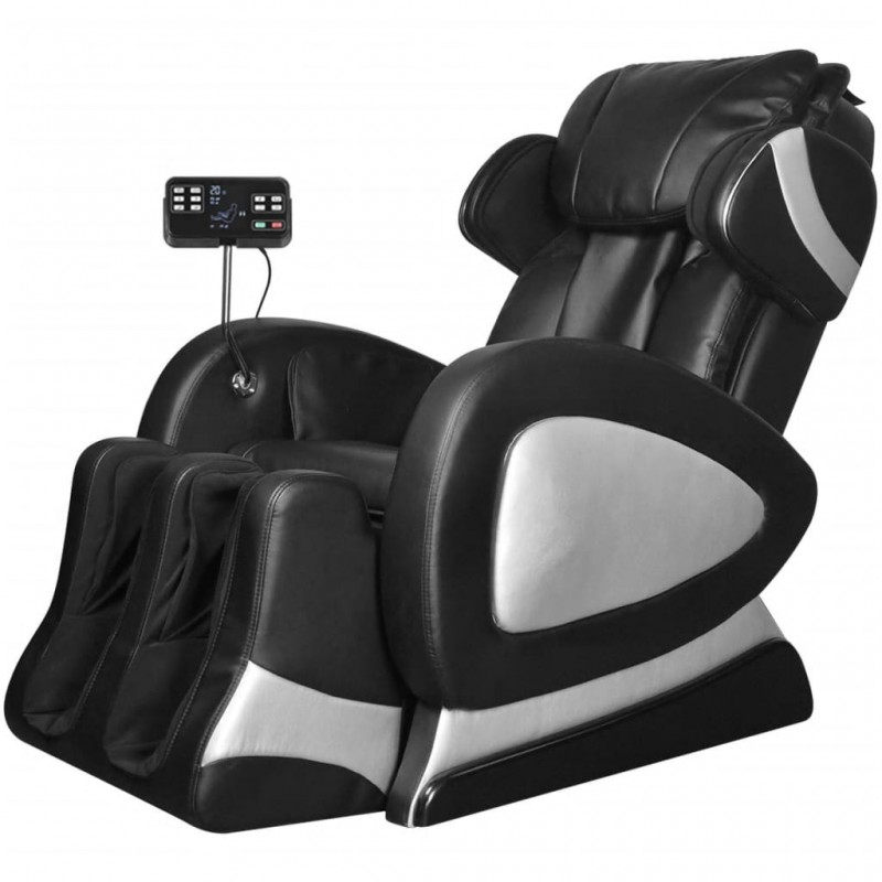 Massagesessel mit Super Display Schwarz Kunstleder