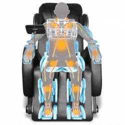 Massagesessel mit Super Display Schwarz Kunstleder