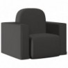 2-in-1 Kindersofa Schwarz Kunstleder