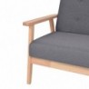 2-Sitzer Sofa Stoff Dunkelgrau