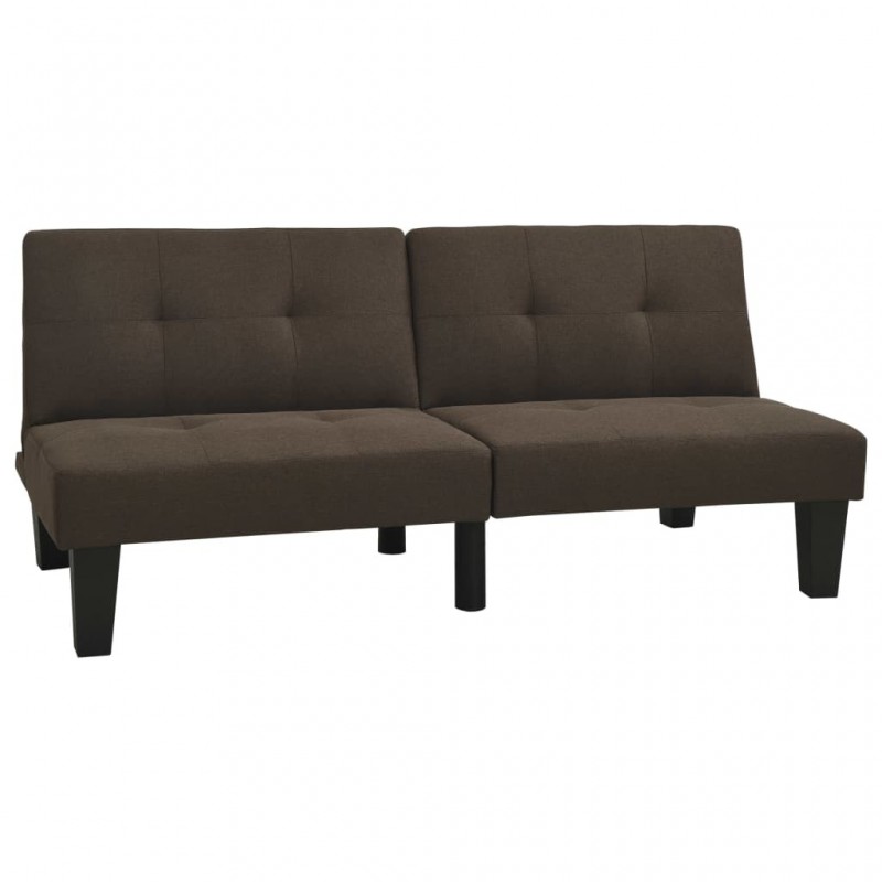 Schlafsofa Dunkelbraun Stoff