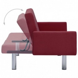 Schlafsofa mit Armlehnen Weinrot Polyester
