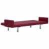 Schlafsofa mit Armlehnen Weinrot Polyester