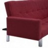 Schlafsofa mit Armlehnen Weinrot Polyester