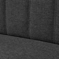 Sofa Stoff 117 x 55,5 x 77 cm Dunkelgrau