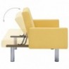 Schlafsofa mit Armlehnen Gelb Polyester
